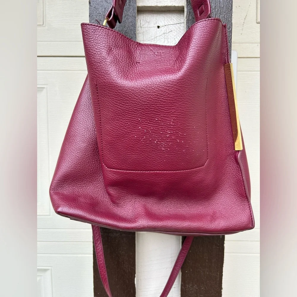 Stuart Weitzman Burgundy Hobo Bag